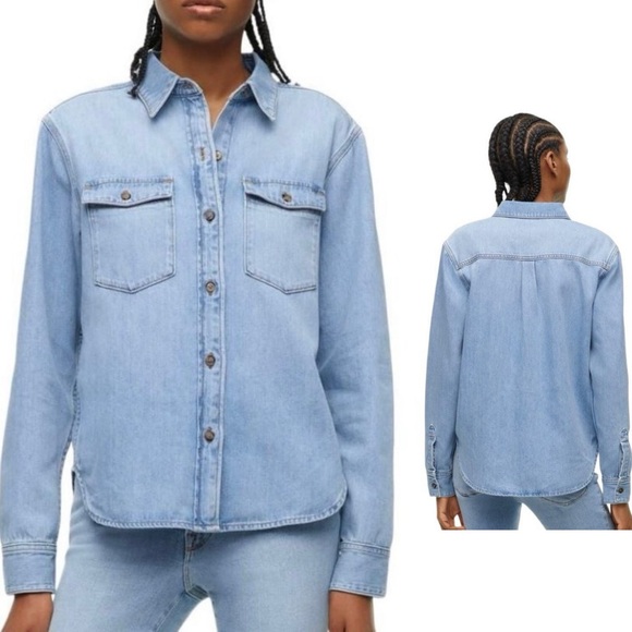 ZARA Good American Collection Edition 2022 Denim Shirt - Picture 10 of 10